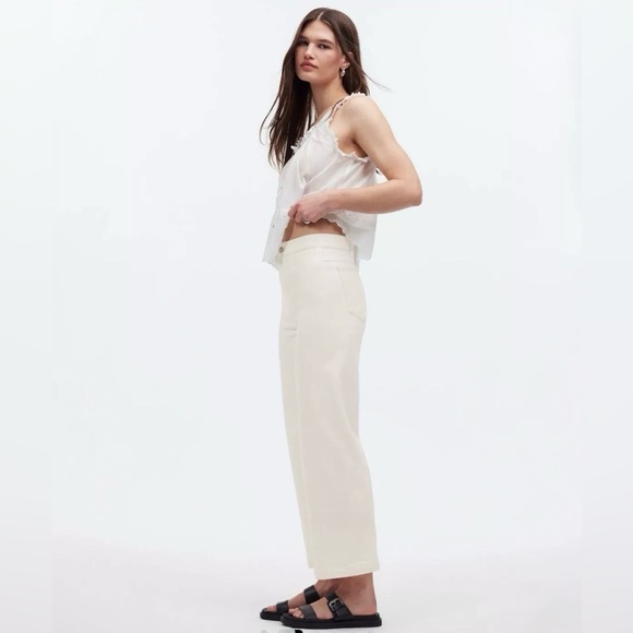 Madewell Emmett Wide-Leg Jean in Tile White Welt Pocket Edition Size 24 NWOT - Picture 2 of 6